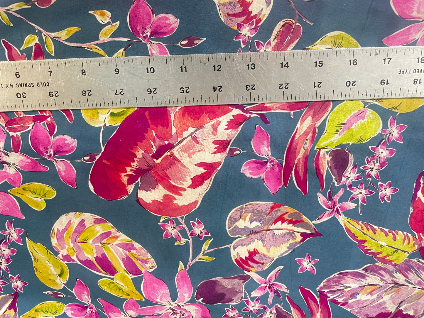 Orchid Floral Print Cotton - Jewel Tones