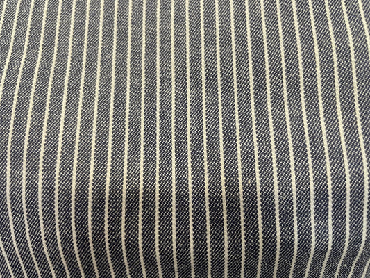 Stripe Cotton - Dark Blue & Off-White