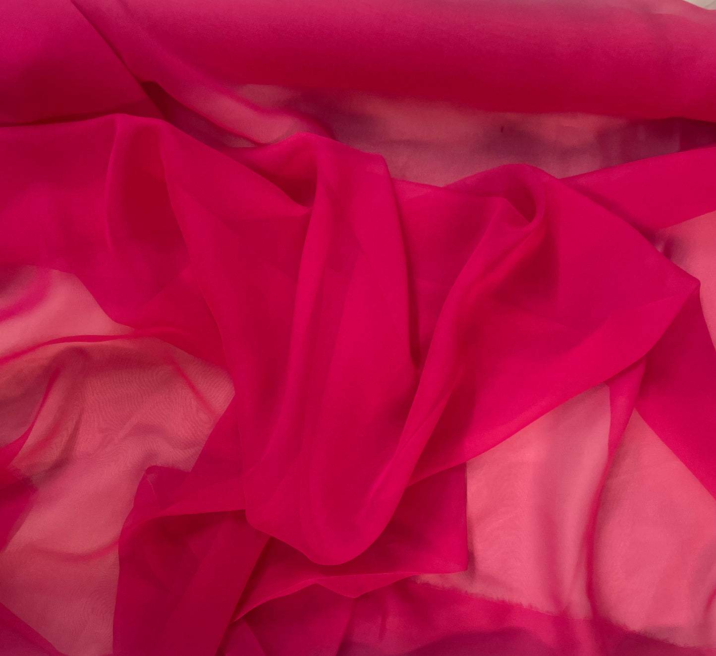 Silk Chiffon Wide - Berry Pink