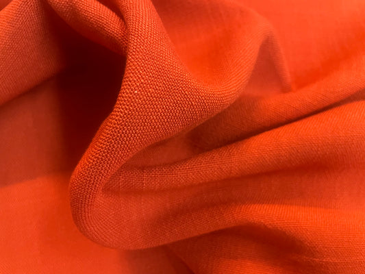 Textured Cotton/Linen Blend - Blood Orange