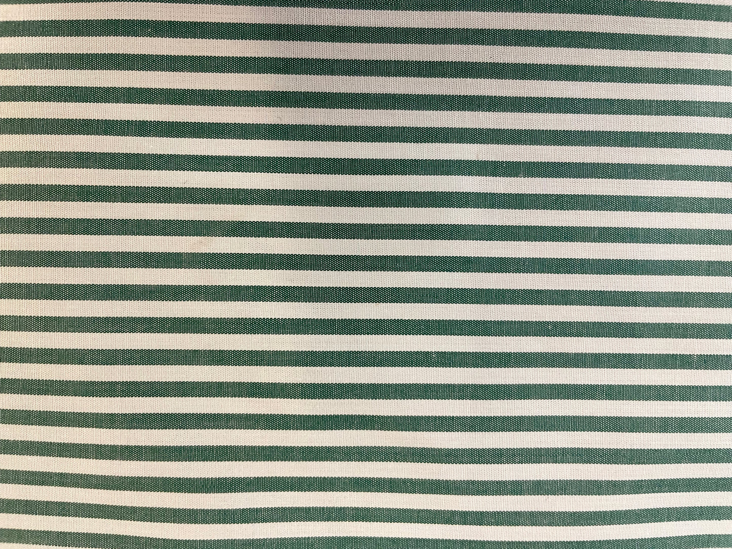 Italian Stripe Cotton Shirting - Washed Green & Off-White