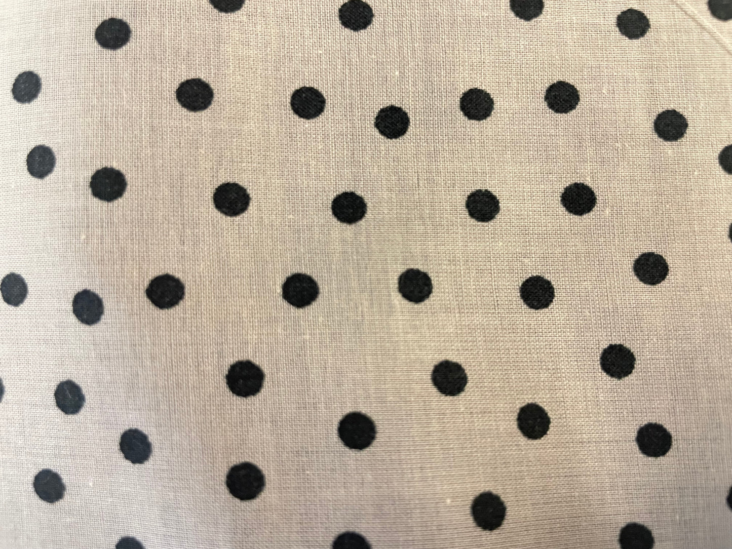 Polka Dot Silk & Cotton - Ivory & Black