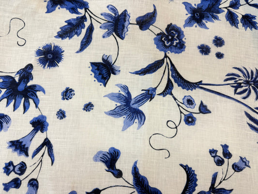 Linen Print - Chinoiserie Floral
