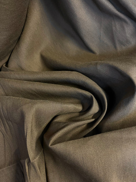 Stretch Linen - Olive Brown