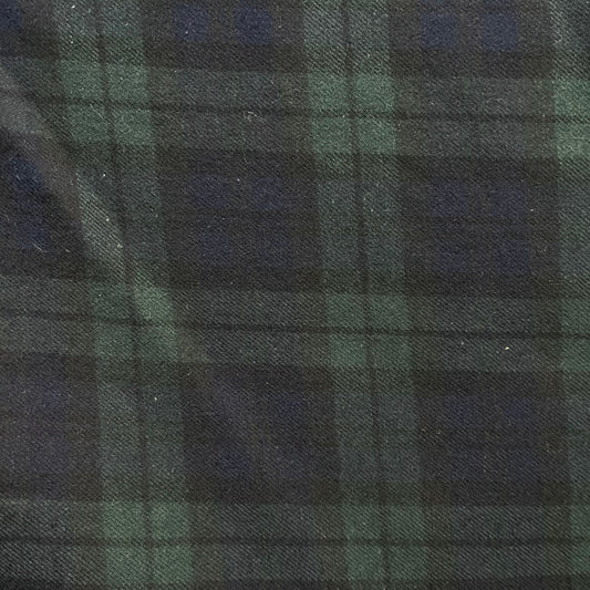 Flannel Cotton Plaid - Green & Blue