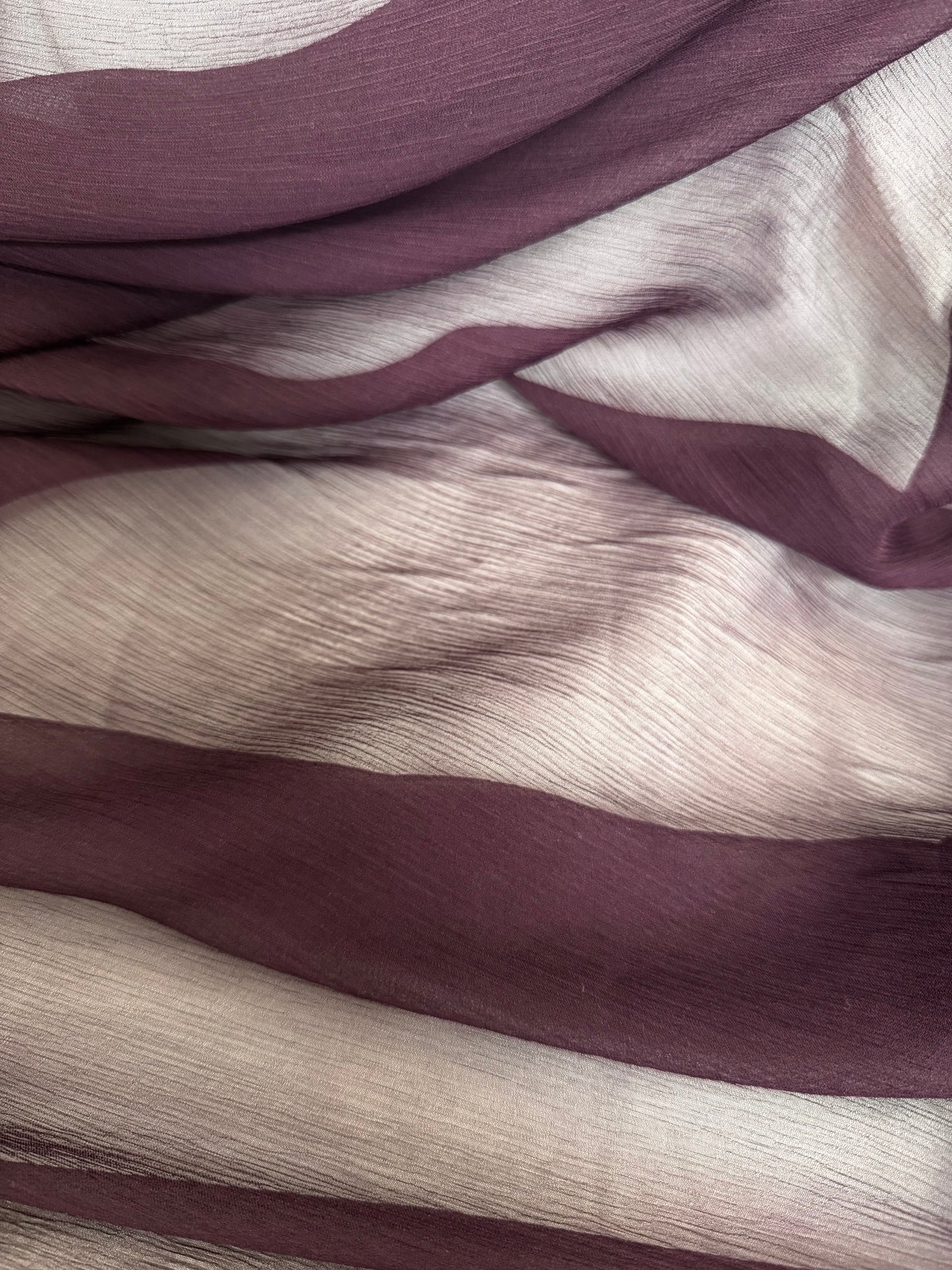 Crinkled Silk Chiffon - Plum Purple