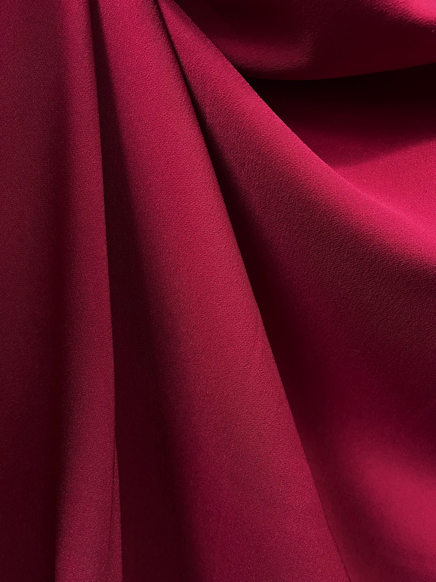 Italian Stretch Poly Crepe - Burgundy
