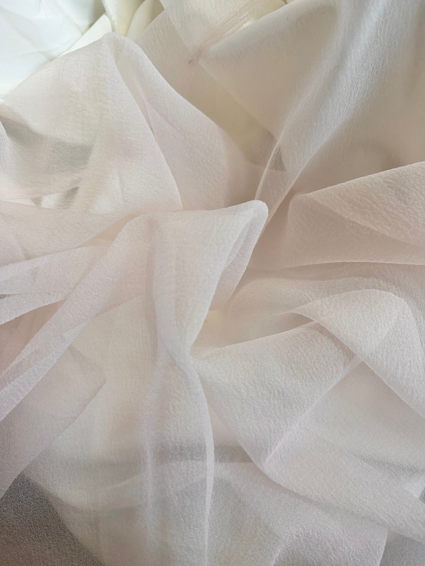 Textured Japanese Poly Organza - Mauve Pink