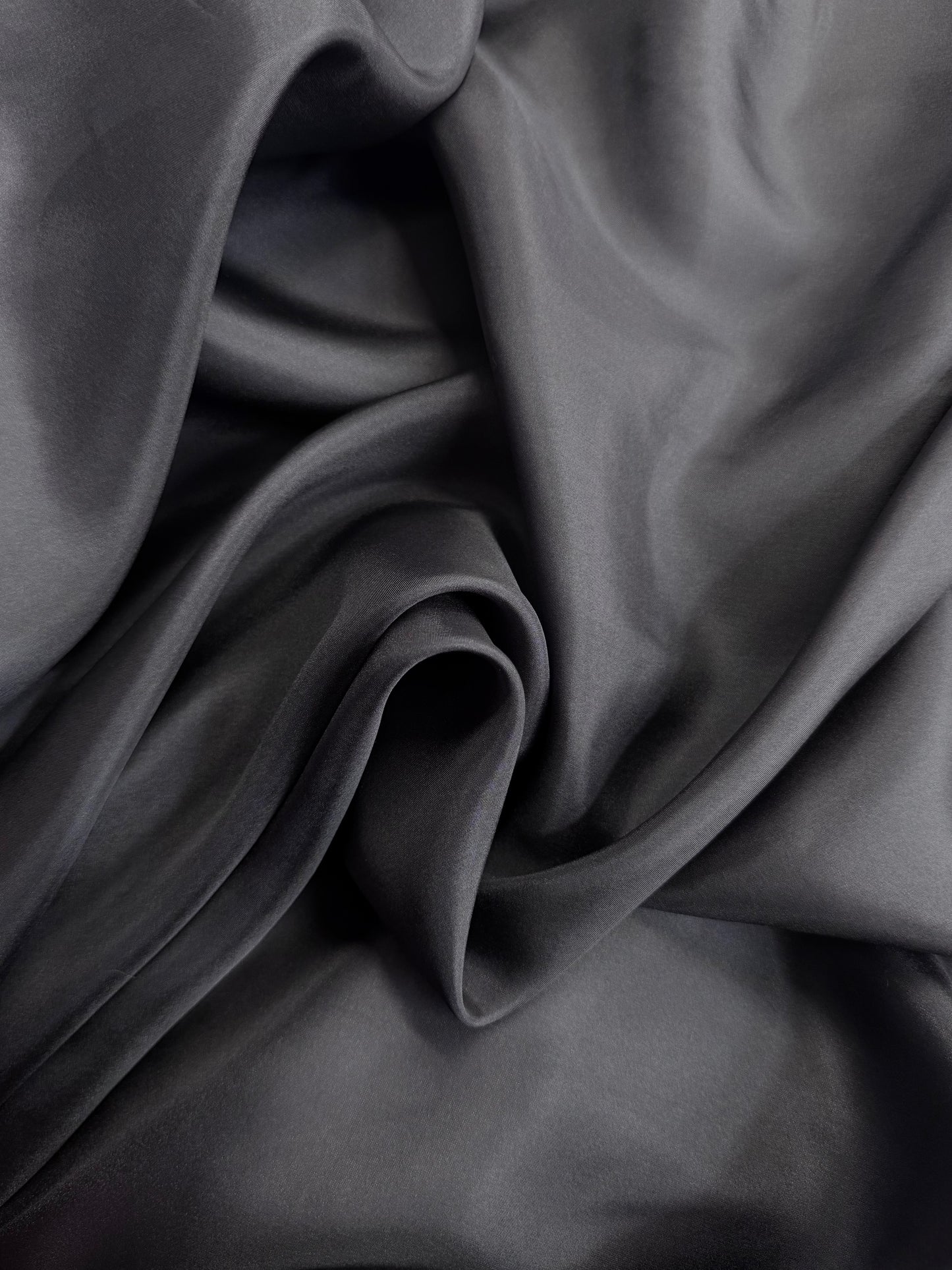 100% Silk Habotai Lining - Medium Grey
