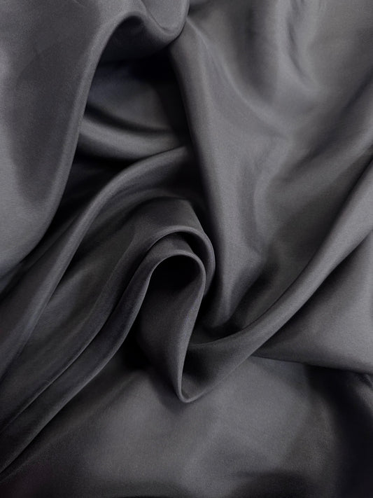 100% Silk Habotai Lining - Medium Grey