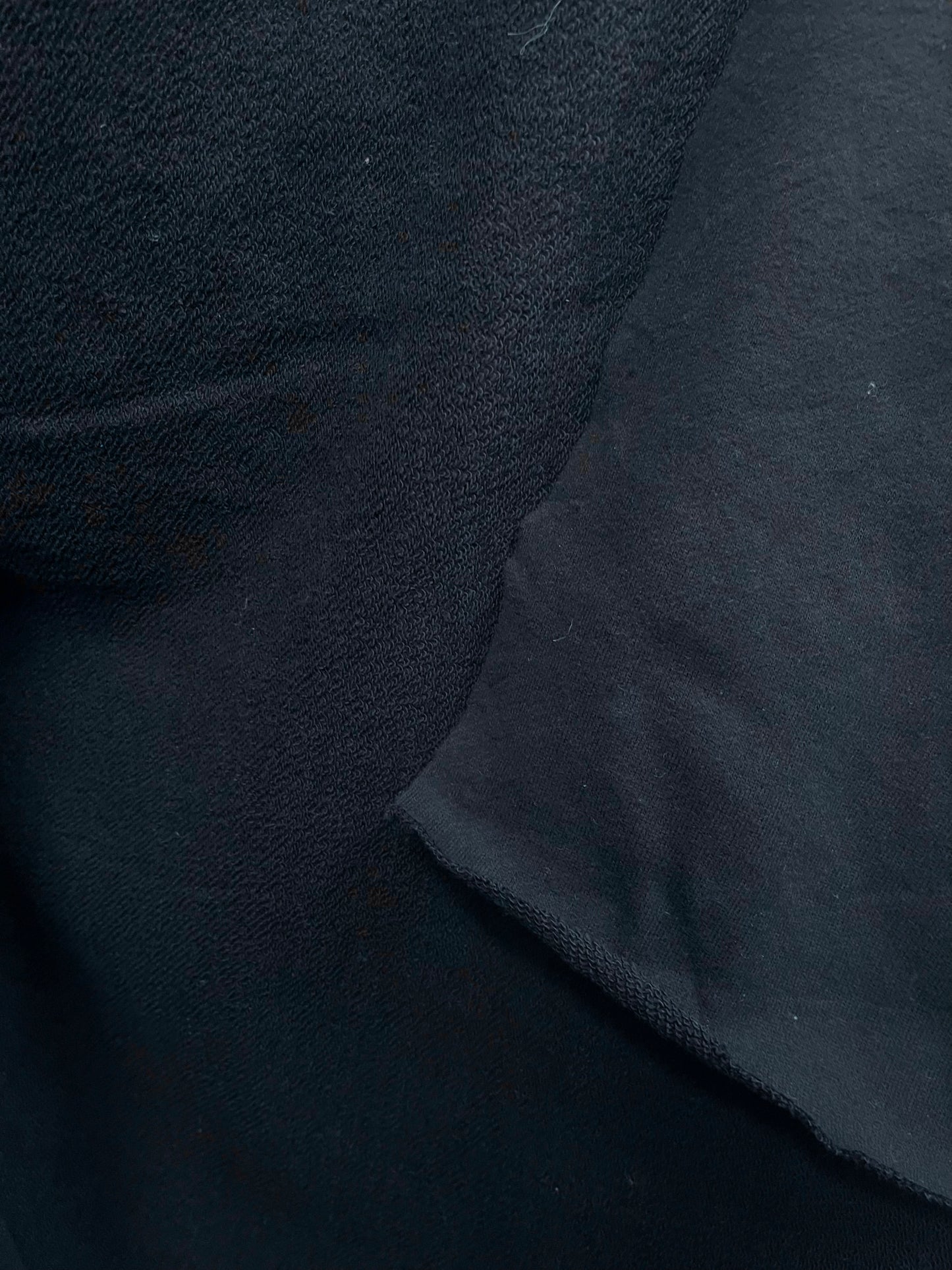 Wide Medium Weight Cotton French Terry - Navy Blue