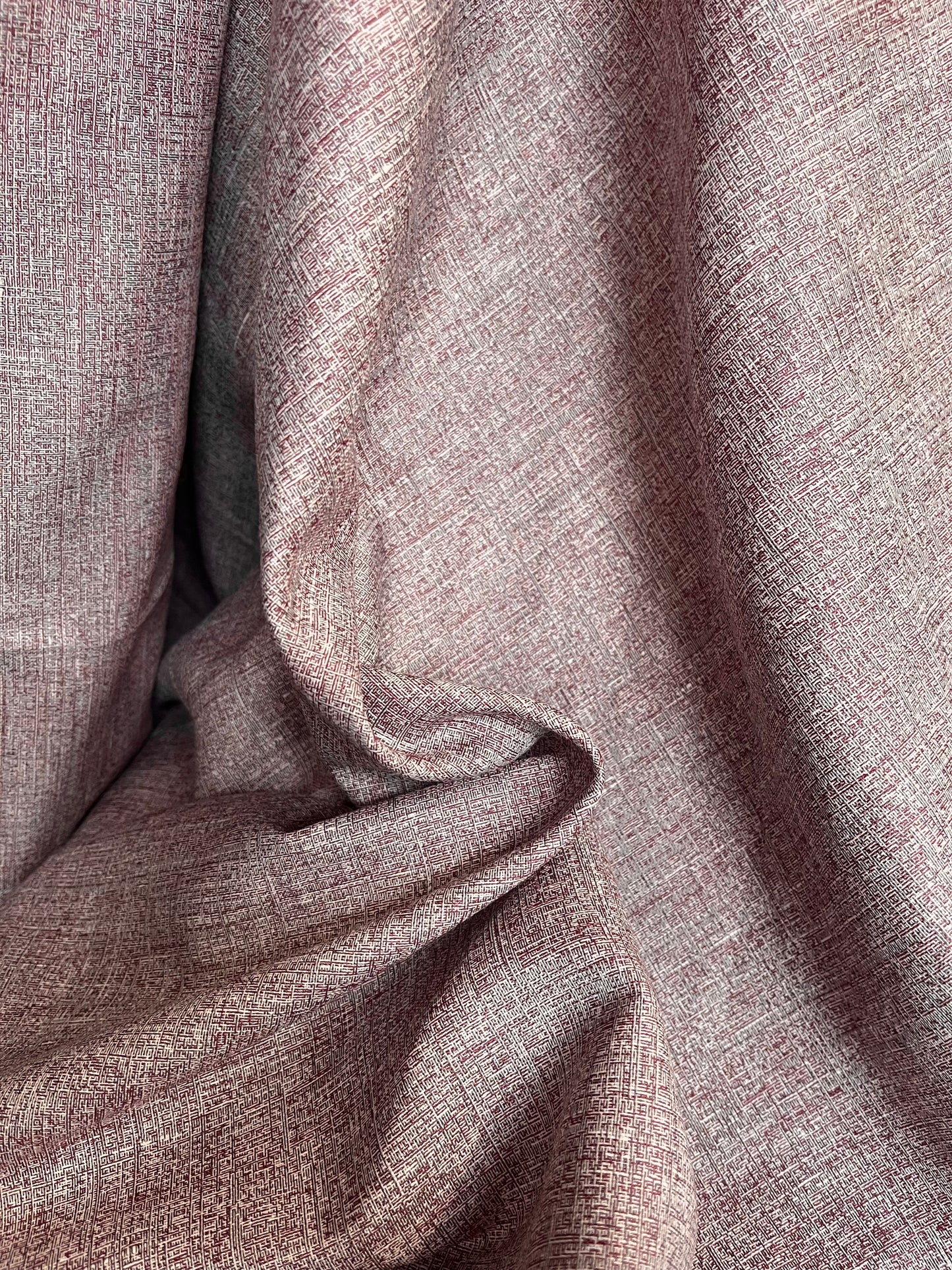 Italian Virgin Wool & Linen Suiting - White, Red & Grey