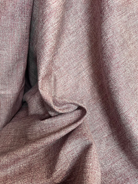 Italian Virgin Wool & Linen Suiting - White, Red & Grey