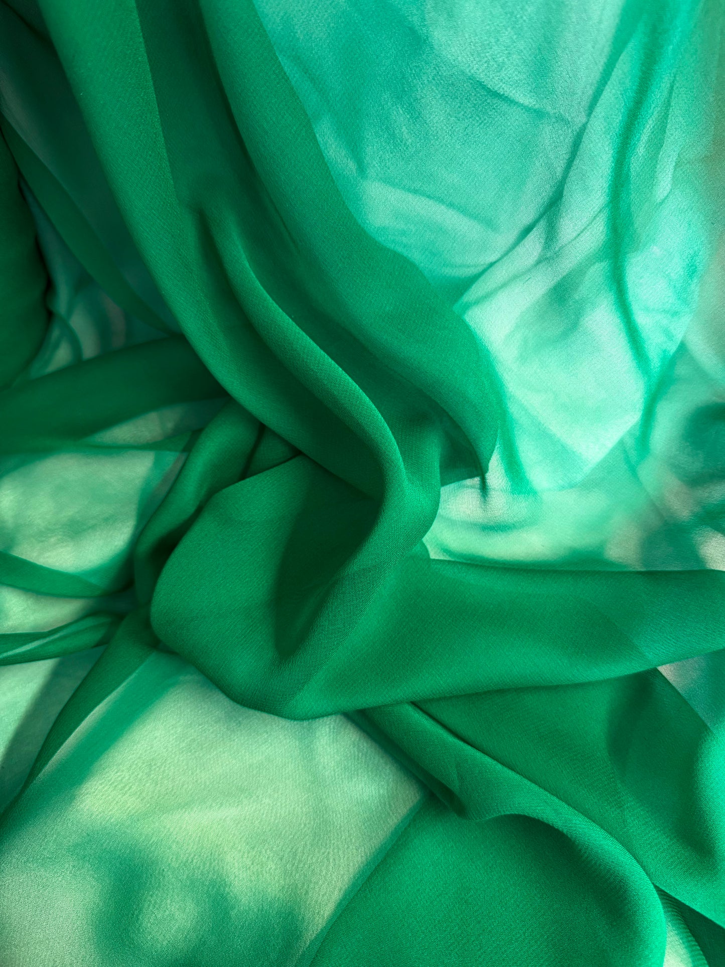 Silk Chiffon Wide - Kelly Green