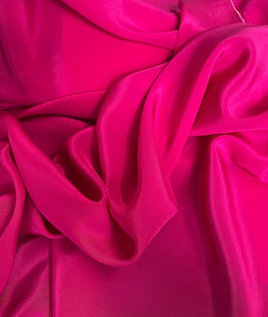 Silk Crepe De Chine - Raspberry Rose - 16mm Designer