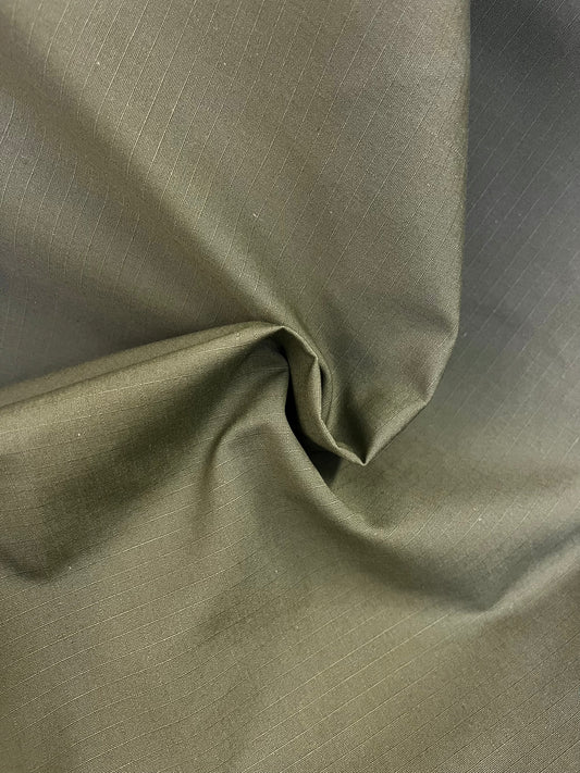 USA Cotton & Nylon Ripstop - Olive Green