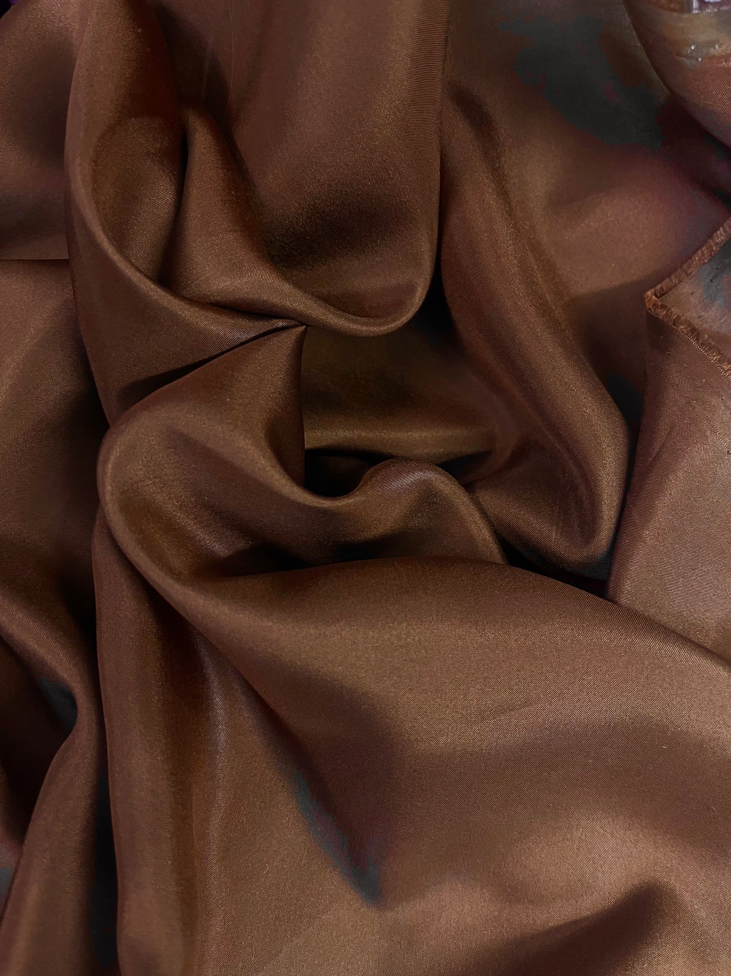 100% Silk Habotai Lining - Teddy Brown