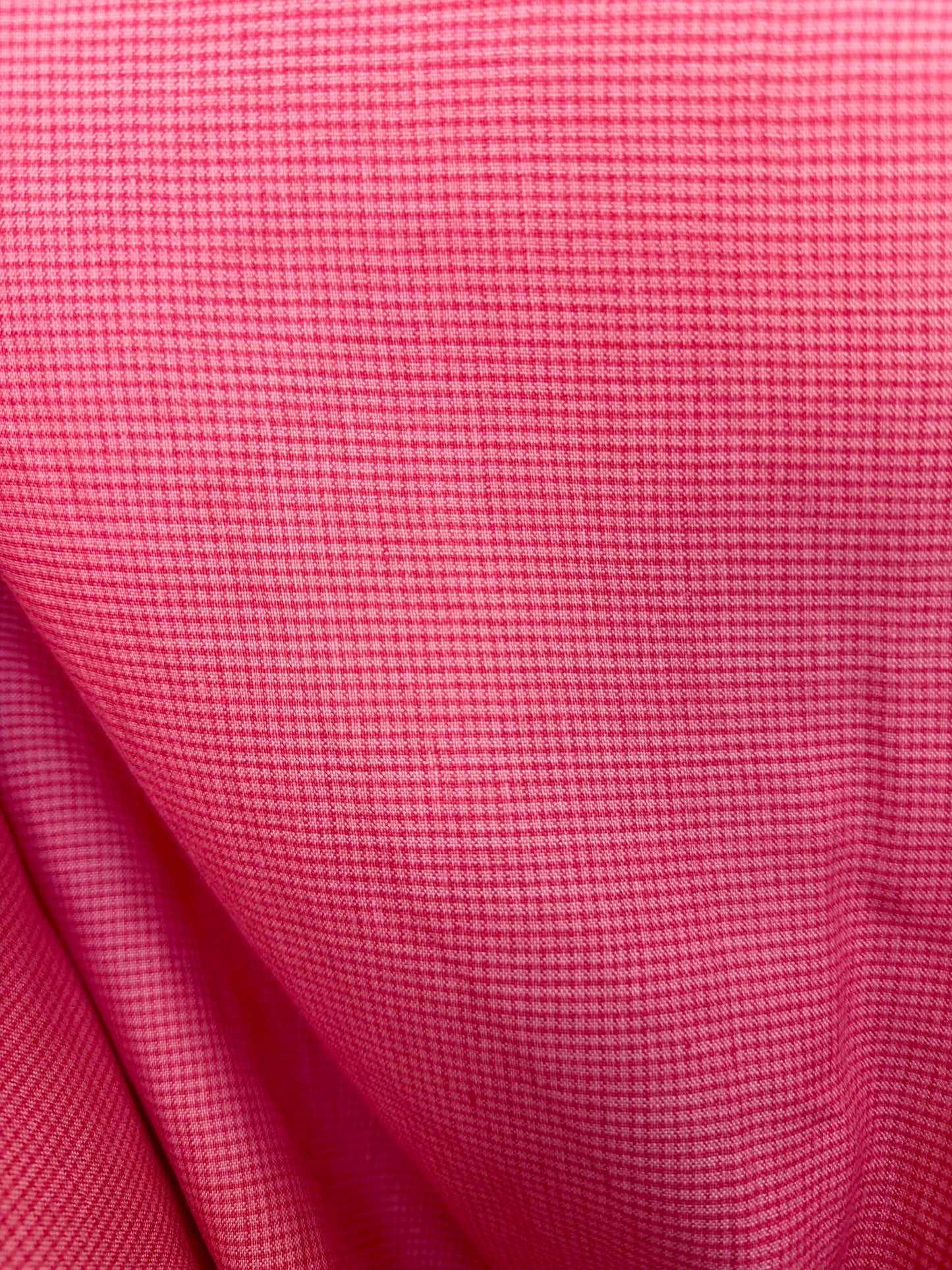 Plaid Linen & Rayon Print - Pink & Red