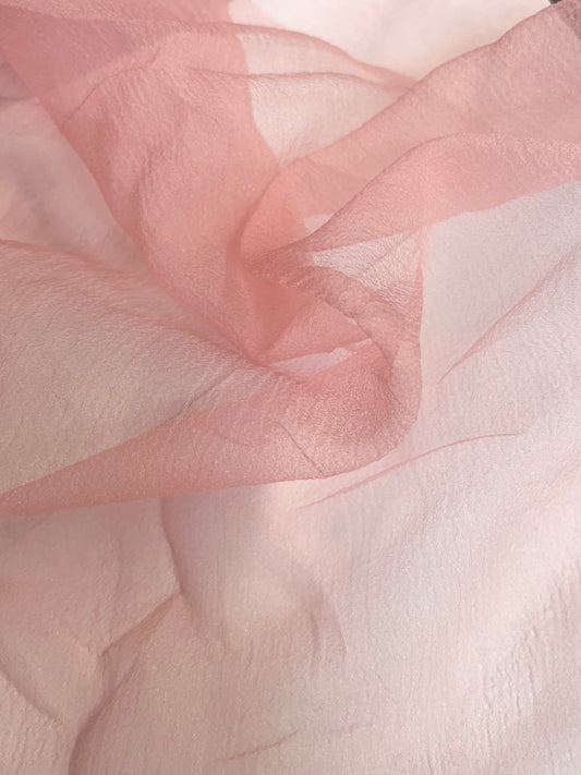 Textured Japanese Poly Organza - Bubblegum Pink