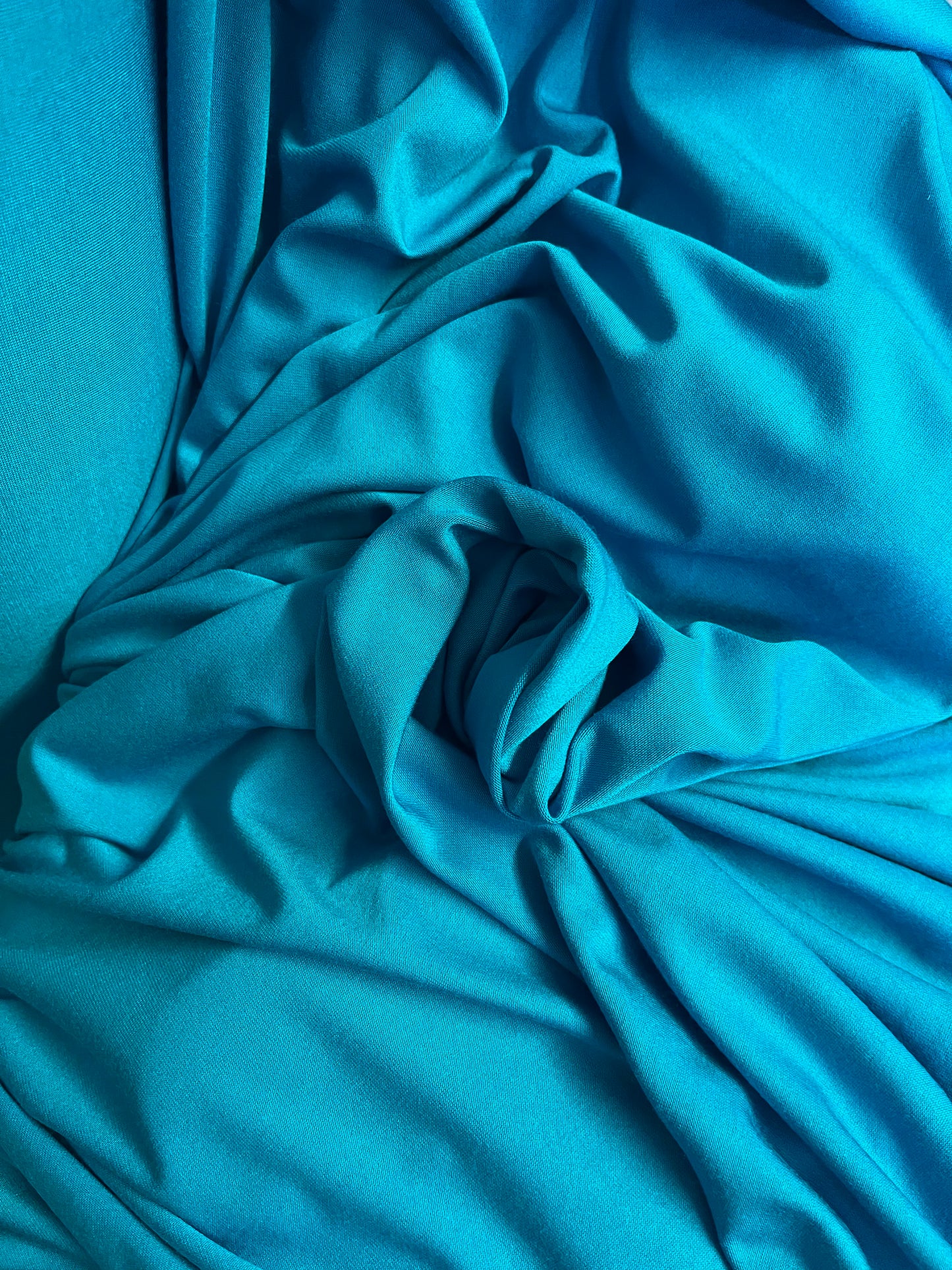 Italian Designer Rayon Jersey - Aqua Blue