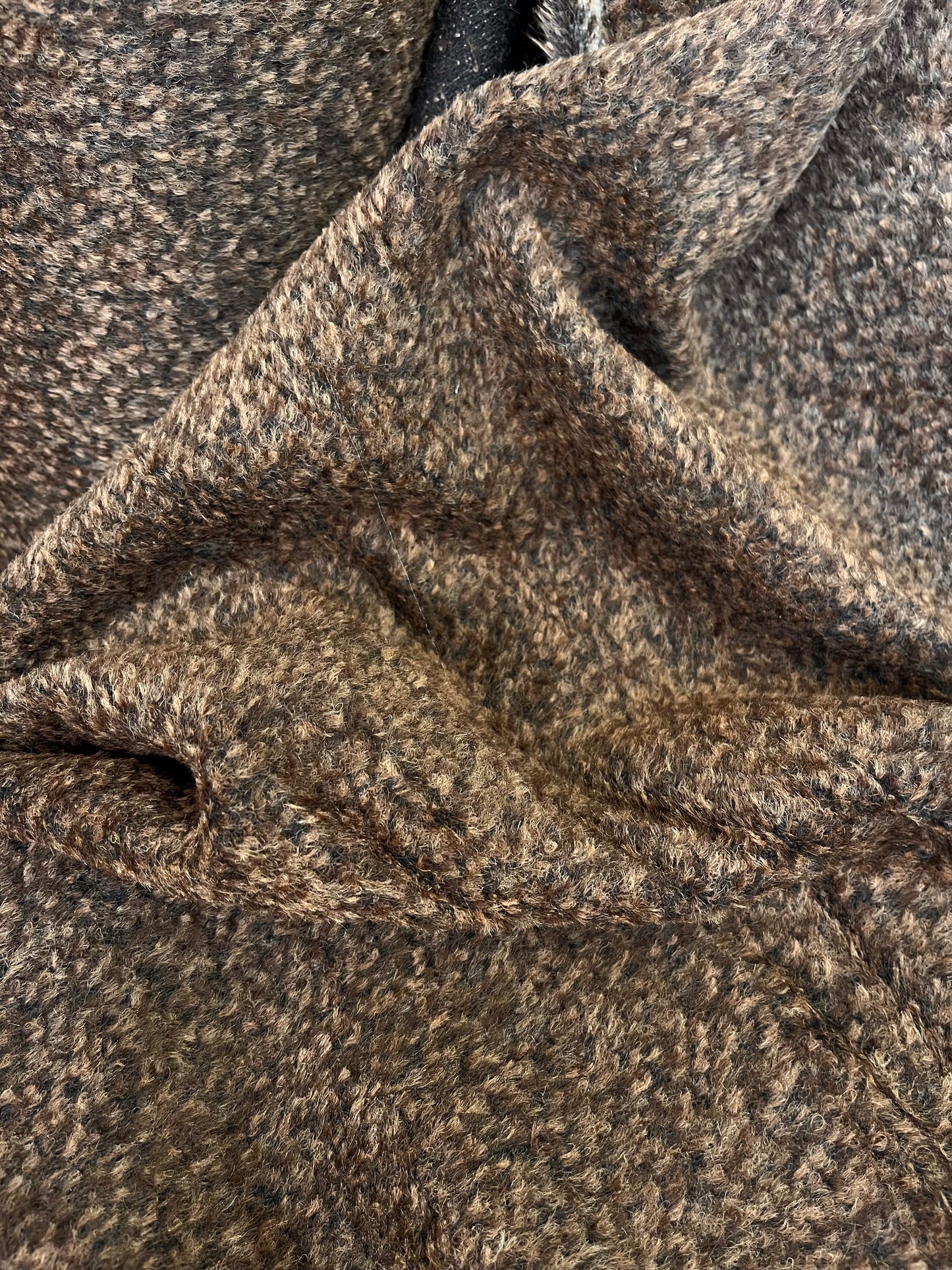 Italian Textured Alpaca Wool - Mocha Brown