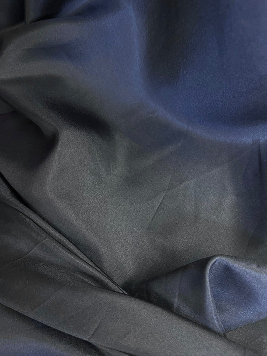 100% Silk Habotai Lining - Navy