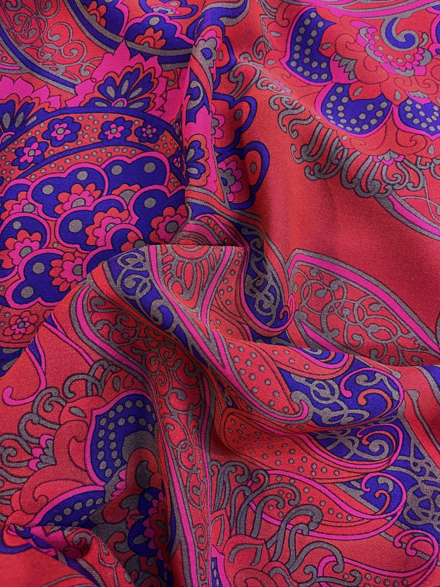 Printed Silk Georgette - Psychedelic Paisley