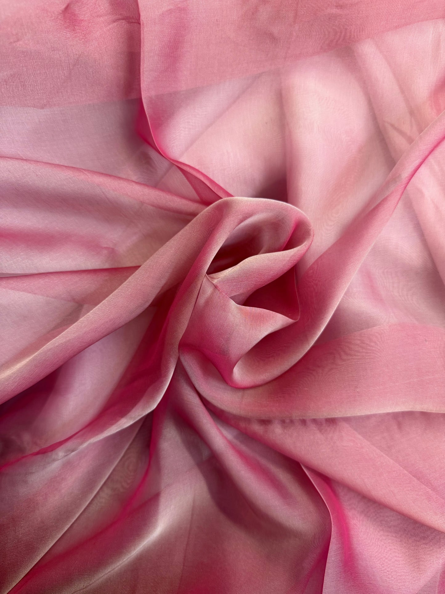Silk Chiffon - Iridescent - Pink & Peach