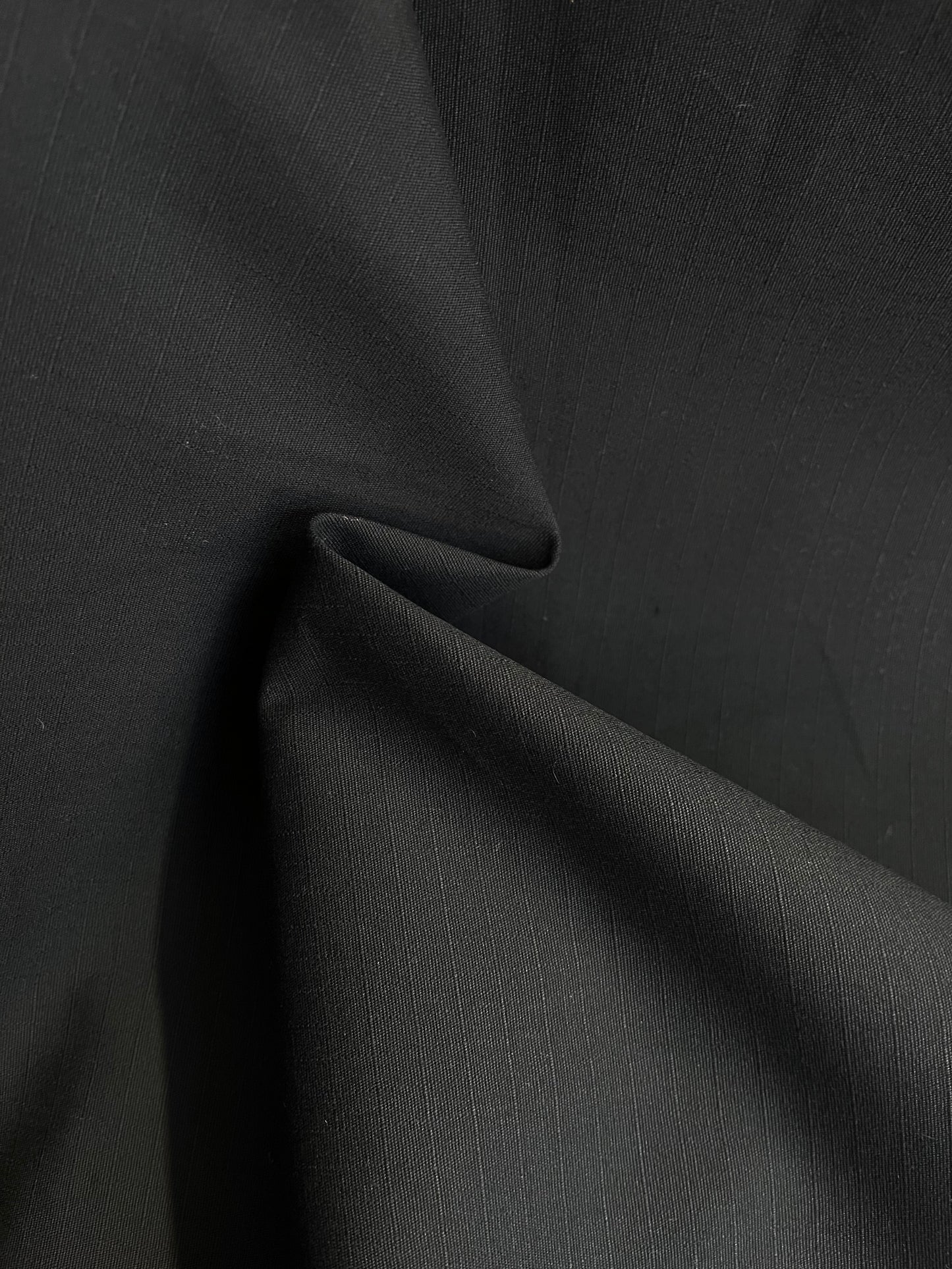 Heavy Weight Textured Cotton - Jet Black