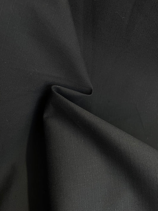 Heavy Weight Textured Cotton - Jet Black