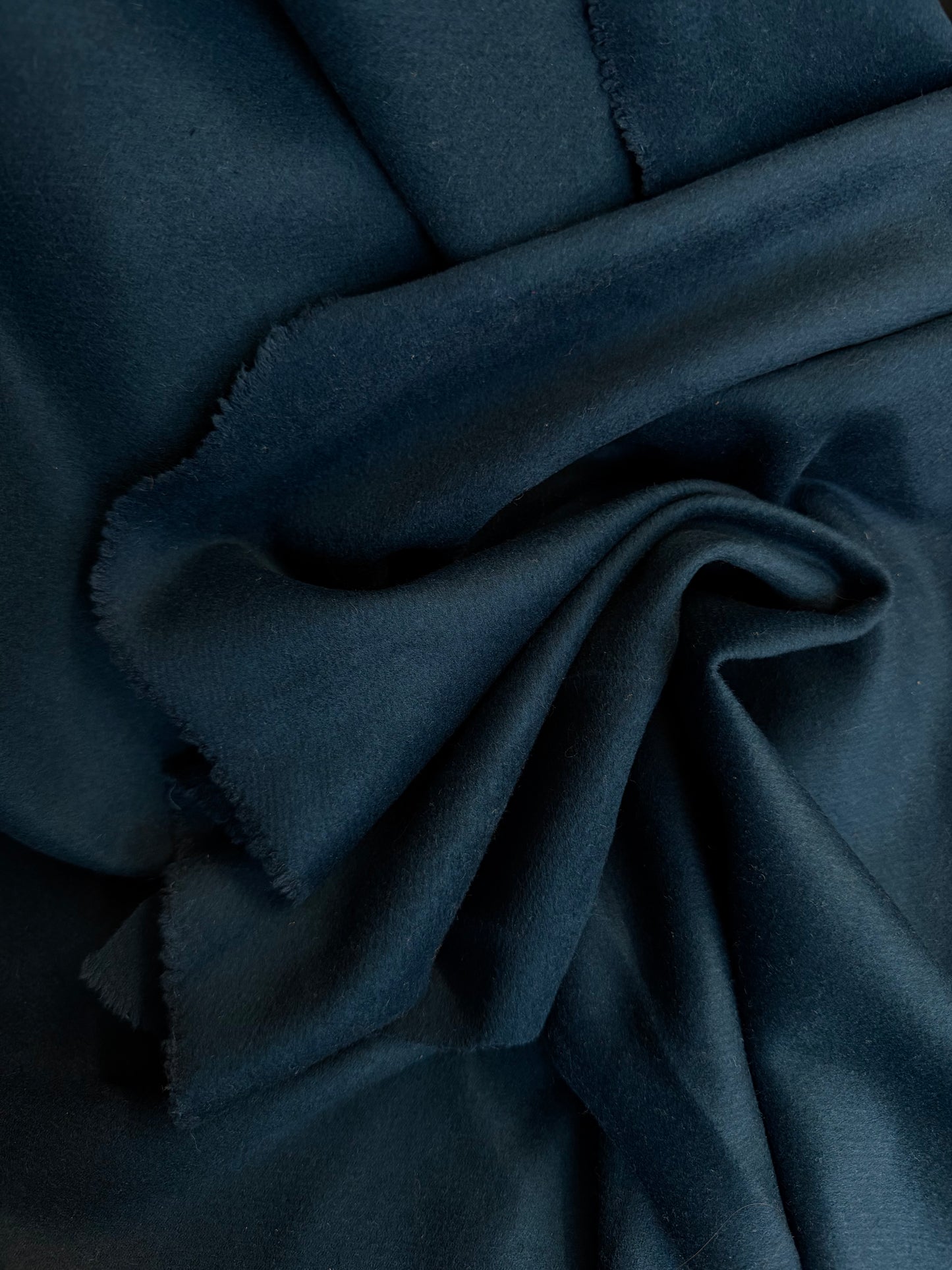 Heritage Label Italian Melton Wool - Deep Teal