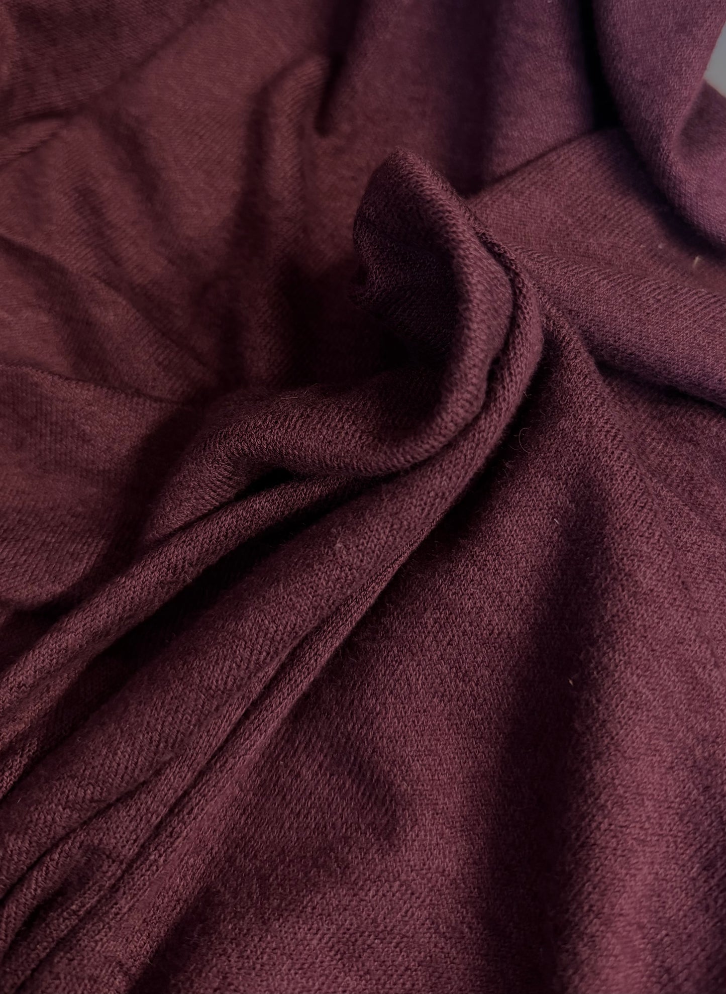 Textured Sweater Knit - Marled Burgundy