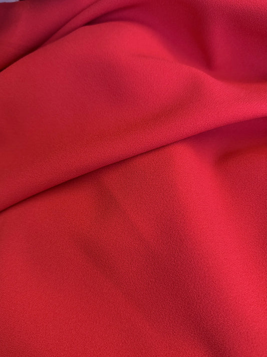Stretch Poly Crepe Fused - Red