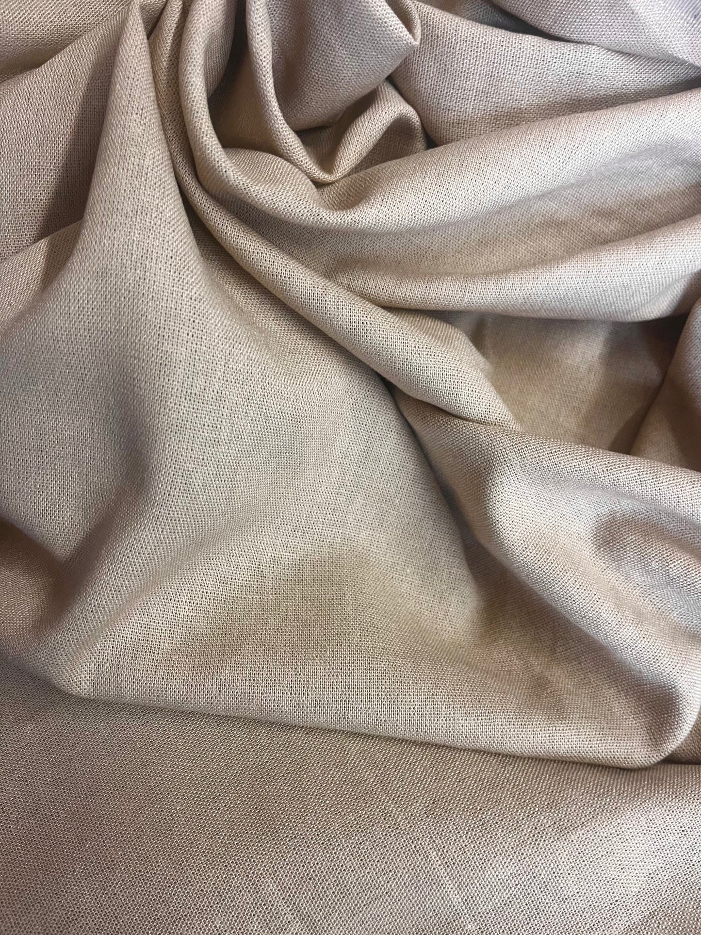 Organic Linen & Rayon Blend - Taupe Beige