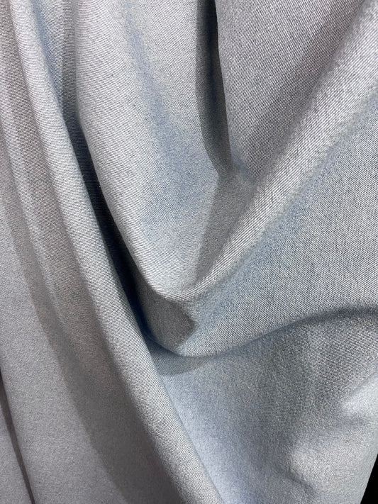 Cotton Denim - Faded Light Washed Blue