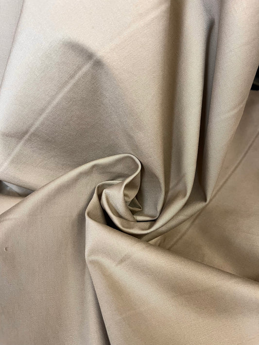 Stretch Cotton Twill - Light Khaki