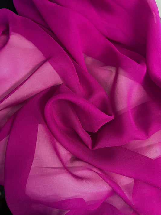 Silk Chiffon - Berry Pink