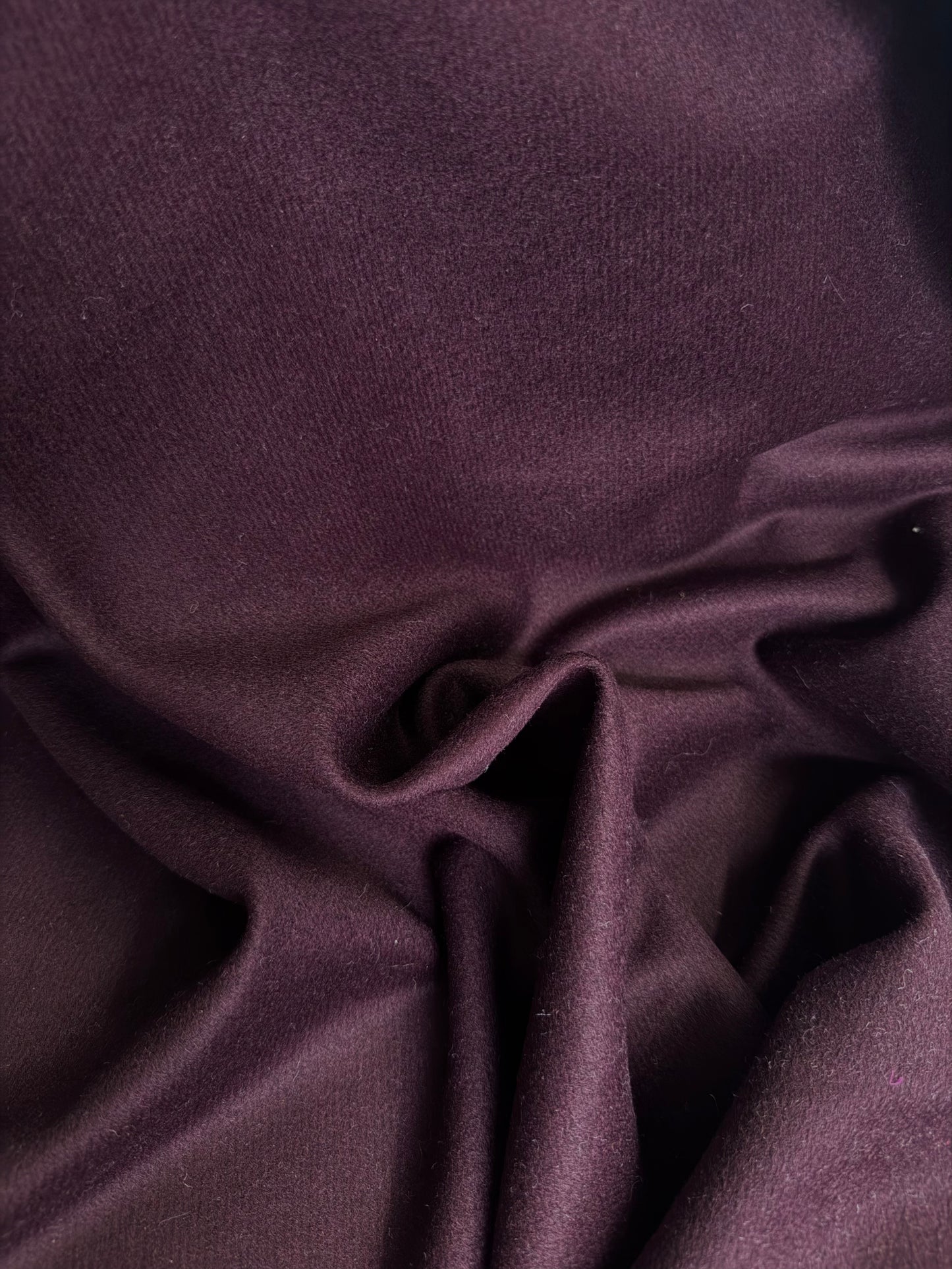 Heritage Label - Italian Melton Twill Wool - Deep Purple