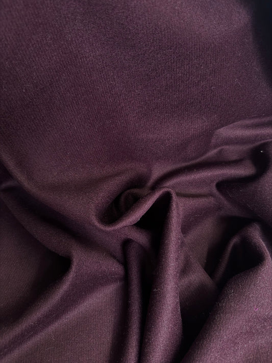 Heritage Label - Italian Melton Twill Wool - Deep Purple