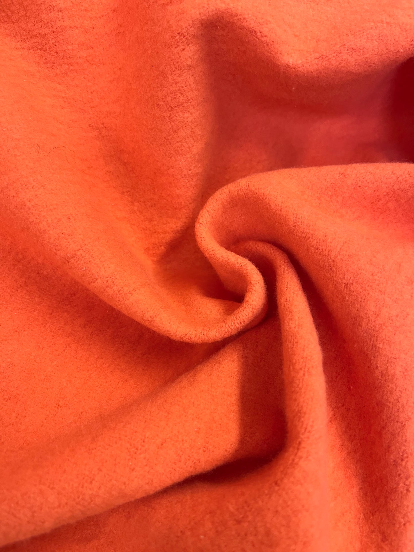 Poly & Cotton Brushed French Terry - Neon Orange