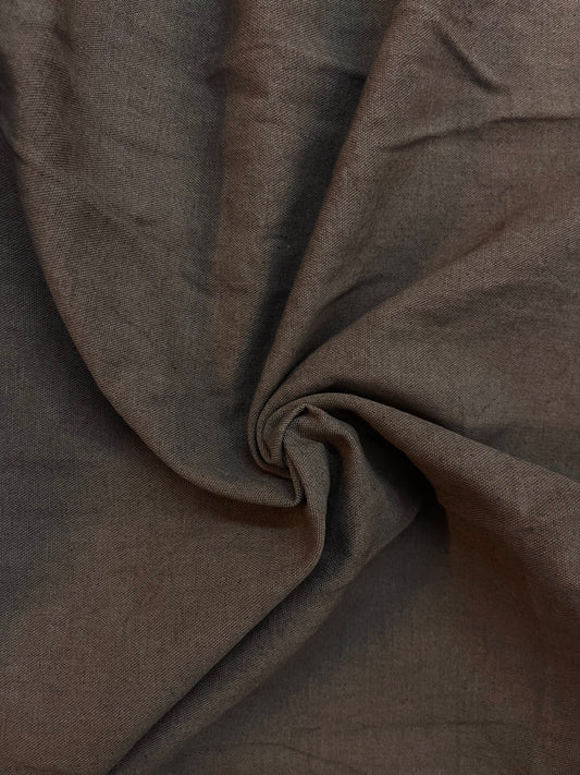 Japanese Washed Cotton Canvas - Bark Brown