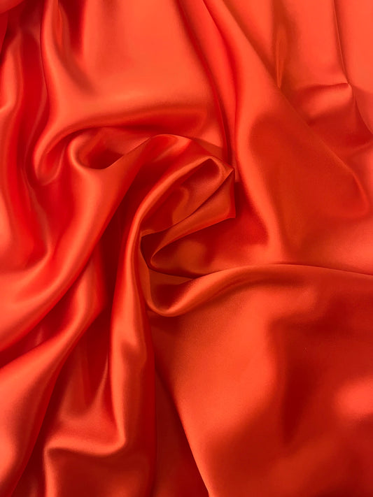 Silk Charmeuse - Vibrant Orange - 19mm Designer