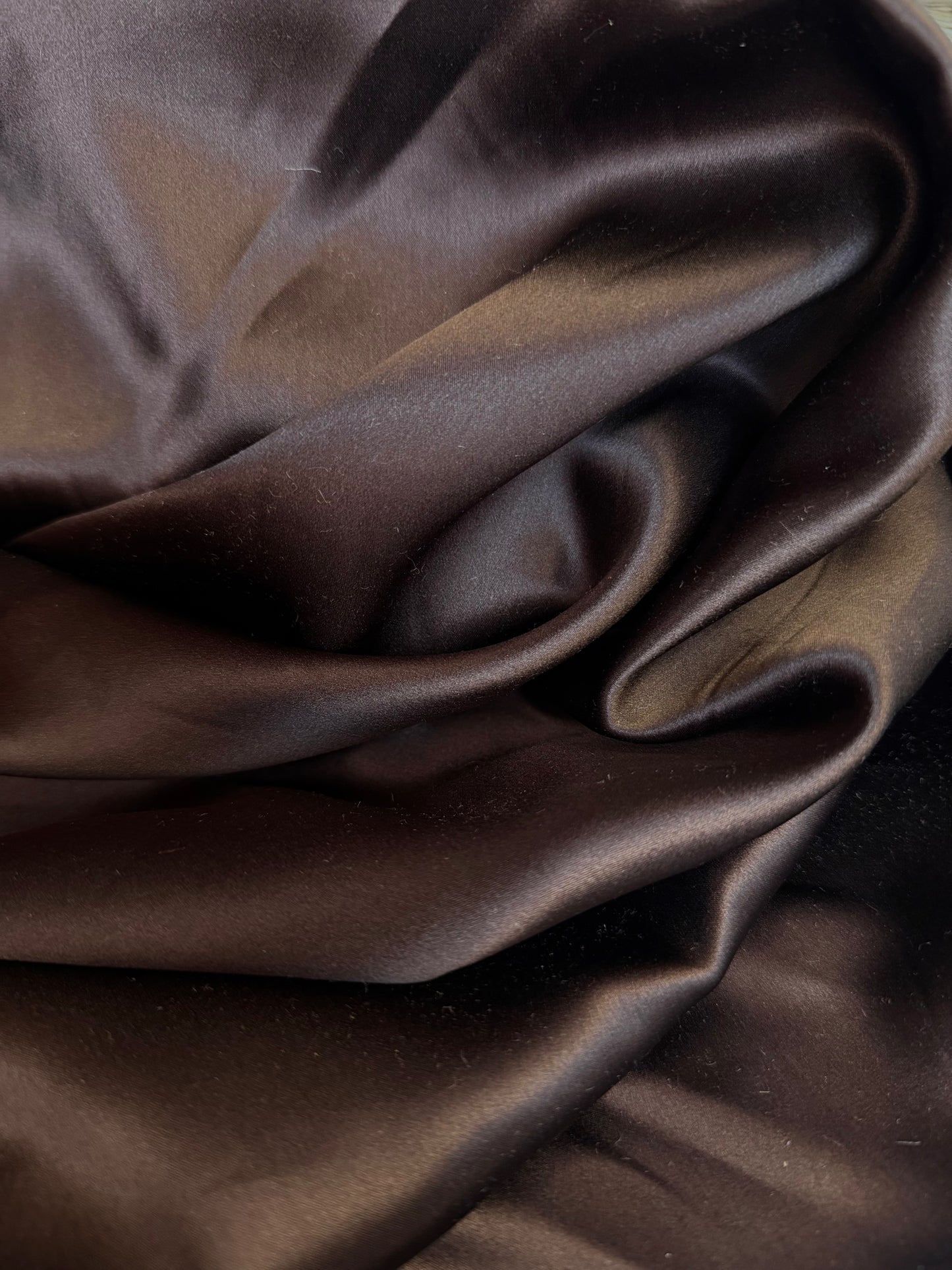 Silk Charmeuse - Chocolate Brown - 19mm Designer