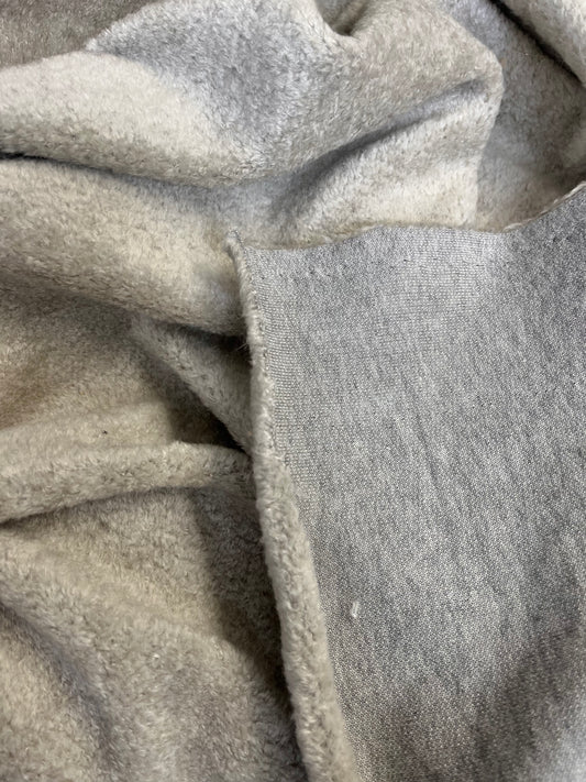 Japanese Teddy Faux Fur - Grey & Oatmeal