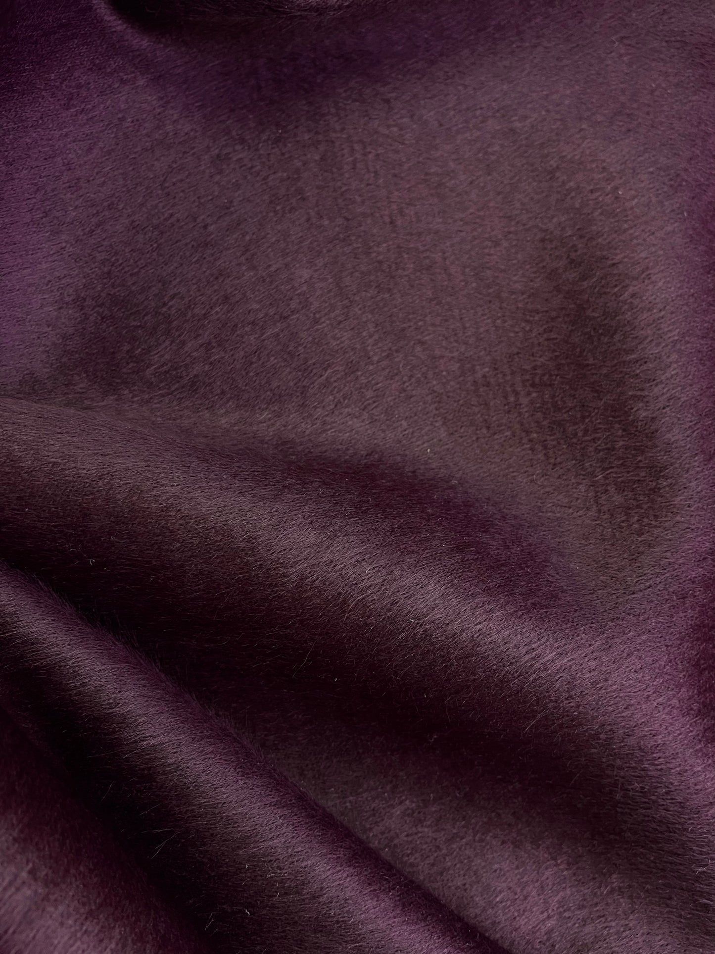 Faux Fur Double Knit Jersey - Dark Purple & Black