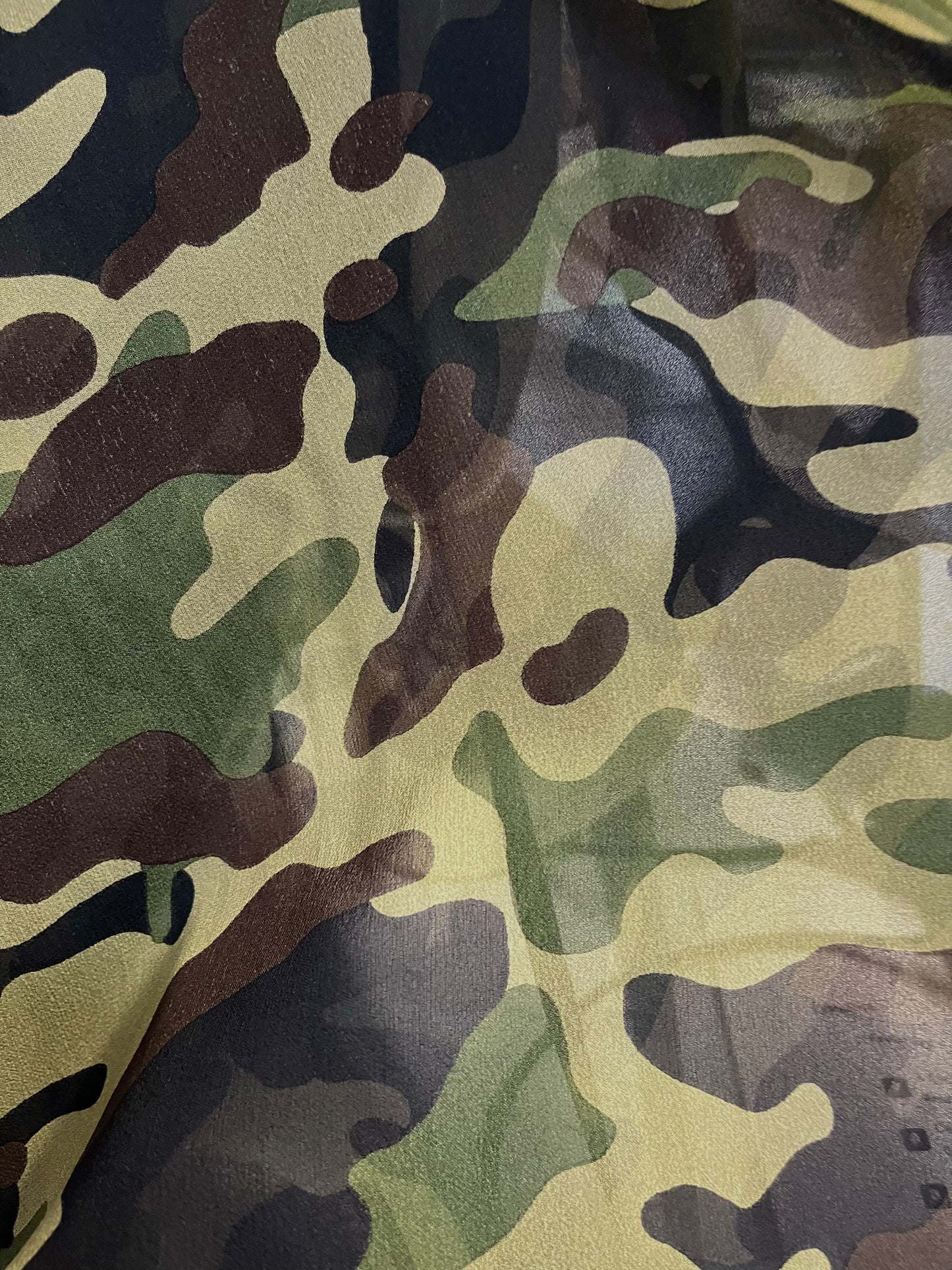 Printed Silk Chiffon - Warm Camo