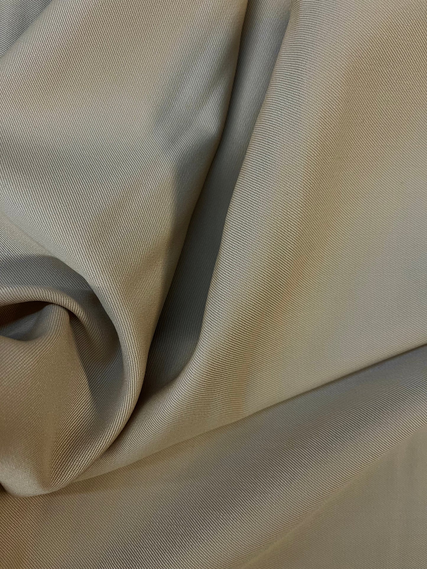 Italian Virgin Wool Gabardine Suiting- Cashew Beige