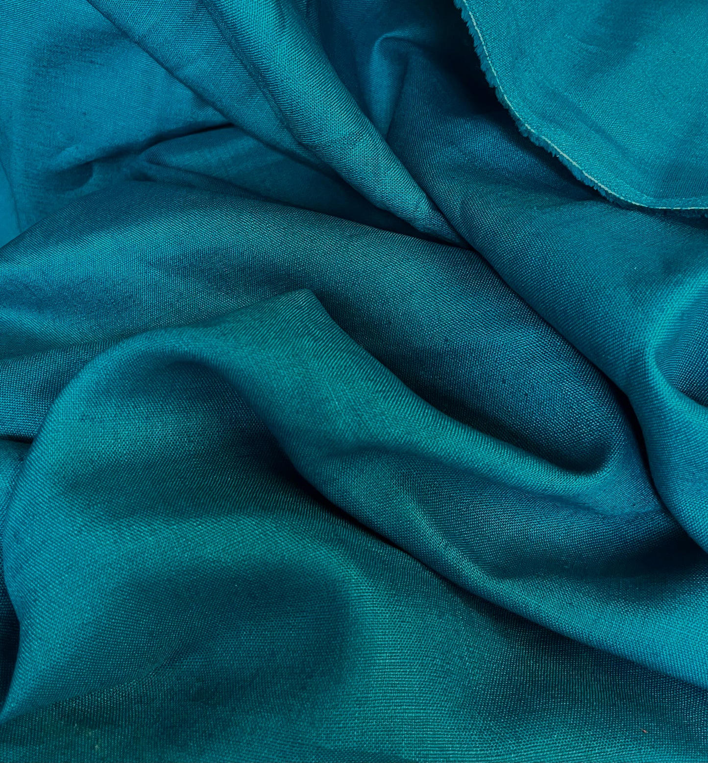 Linen - Dark Aqua Blue