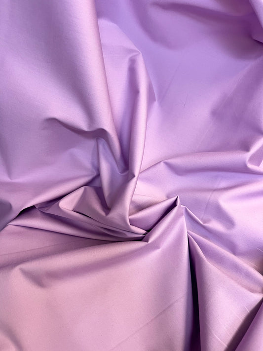 Italian Stretch Cotton Shirting - Vibrant Lilac