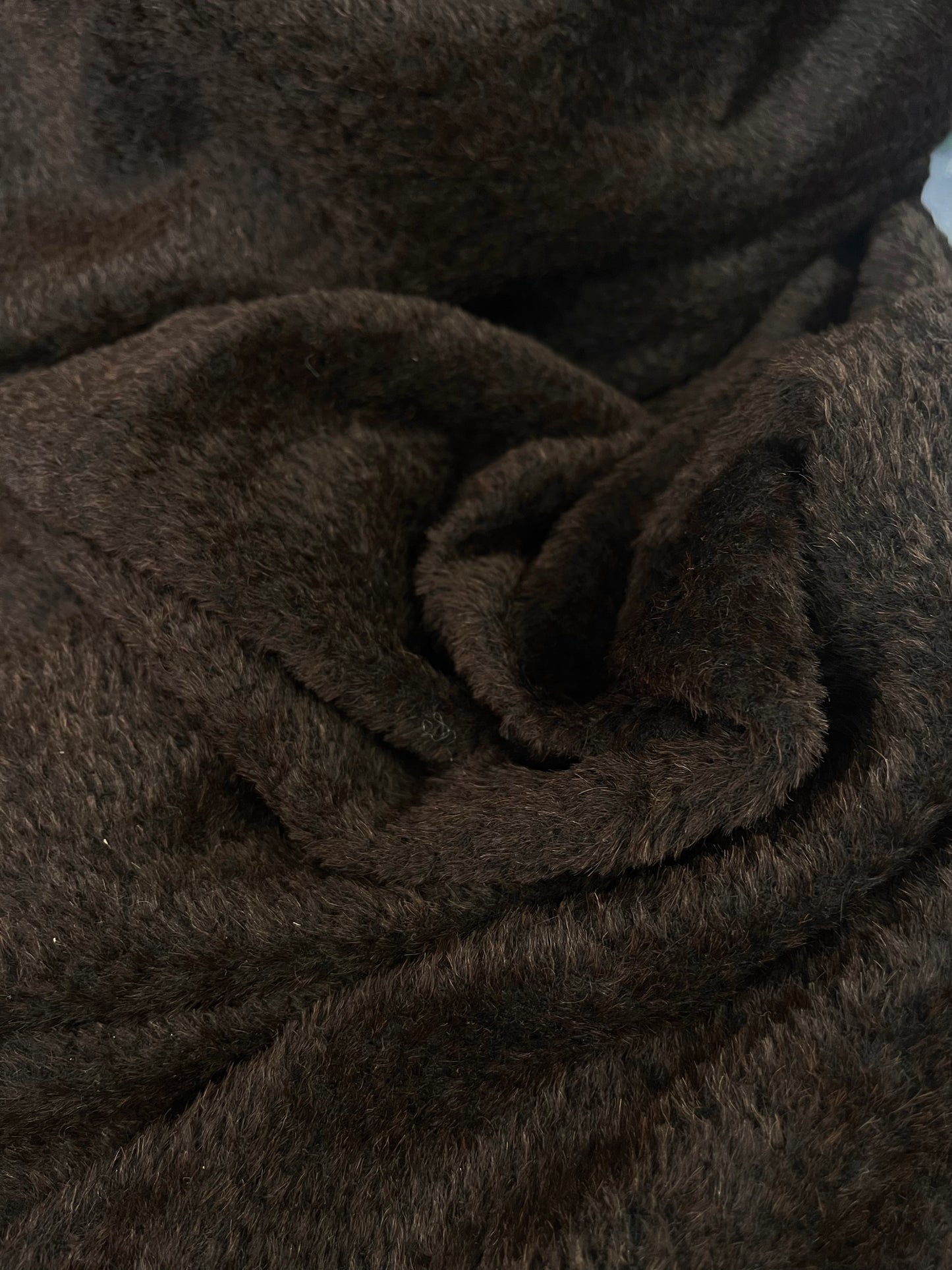 Italian Textured Alpaca Wool - Dark Brown
